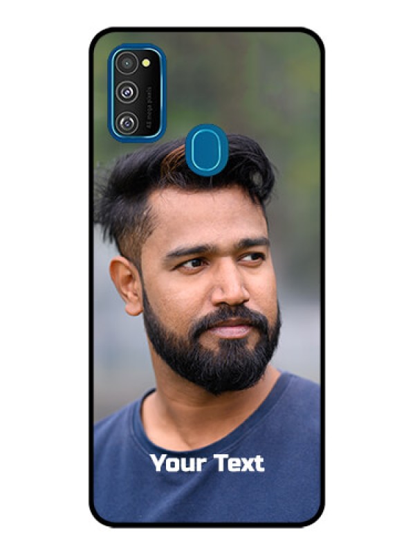 Custom Galaxy M21 Custom Metal Phone Case - Photo With Text Design