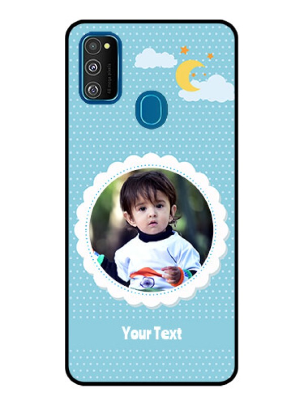 Custom Galaxy M30s Custom Metal Phone CaseViolet Pattern Design