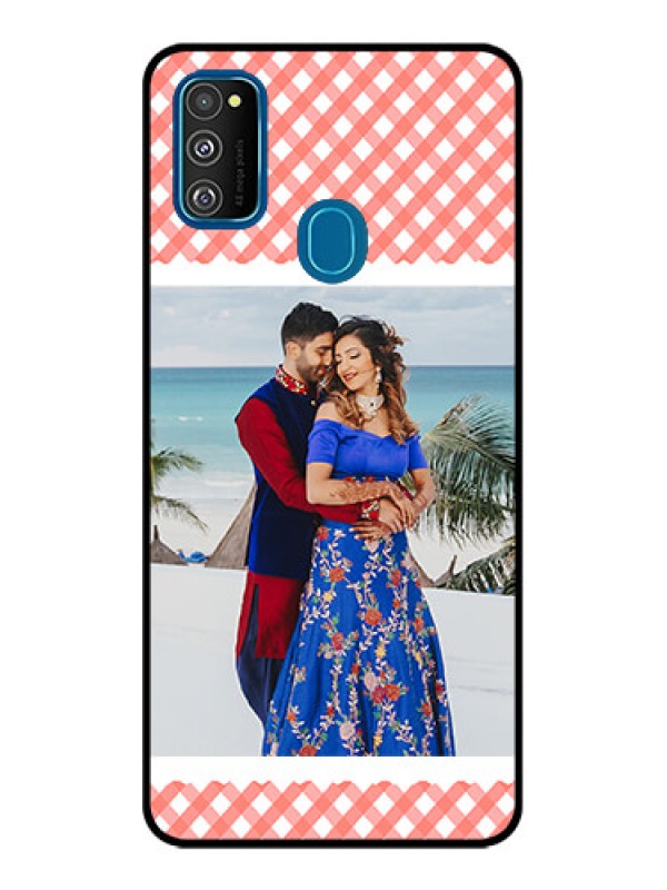 Custom Galaxy M30s Custom Metal Phone CasePink Pattern Design