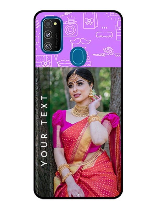 Custom Galaxy M30s Custom Metal Phone CaseBirthday Icons Design