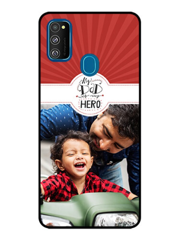 Custom Galaxy M30s Custom Metal Phone CaseMy Dad Hero Design
