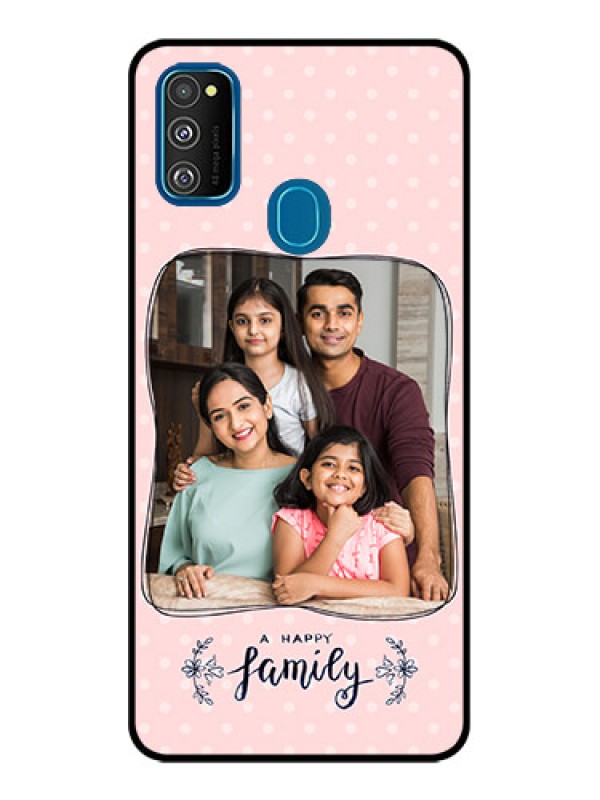 Custom Galaxy M30s Custom Metal Phone CaseFamily With Dots Design