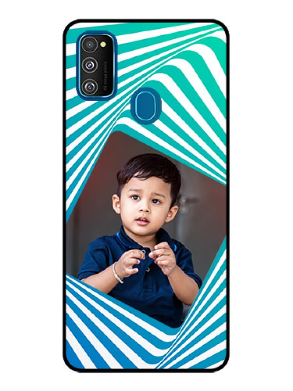 Custom Galaxy M30s Custom Metal Phone CaseAbstract Spiral Design