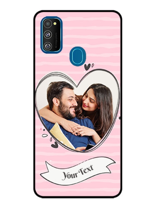 Custom Galaxy M30s Custom Metal Phone CaseVintage Heart Design