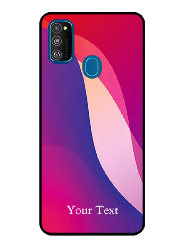 Custom Galaxy M30s Custom Metal Phone CaseDigital Abstract Overlap Design