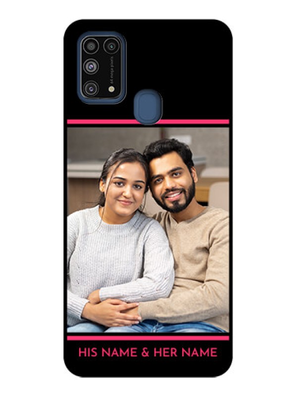 Custom Galaxy M31 Prime Edition Custom Metal Phone Case - With Add Text Design