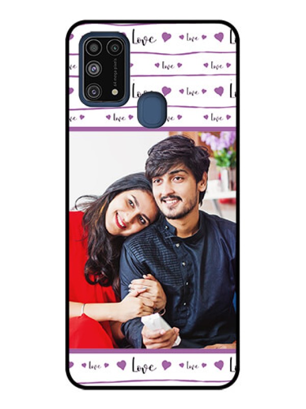 Custom Galaxy M31 Prime Edition Custom Metal Phone Case - Couples Heart Design