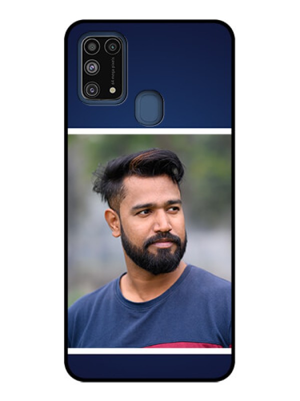 Custom Galaxy M31 Prime Edition Custom Metal Phone Case - Simple Royal Blue Design