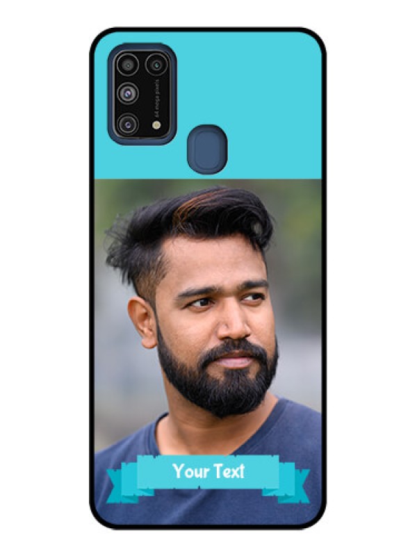 Custom Galaxy M31 Prime Edition Custom Metal Phone Case - Blue Color Design