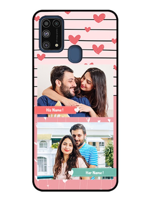 Custom Galaxy M31 Prime Edition Custom Metal Phone Case - Photo With Heart Design