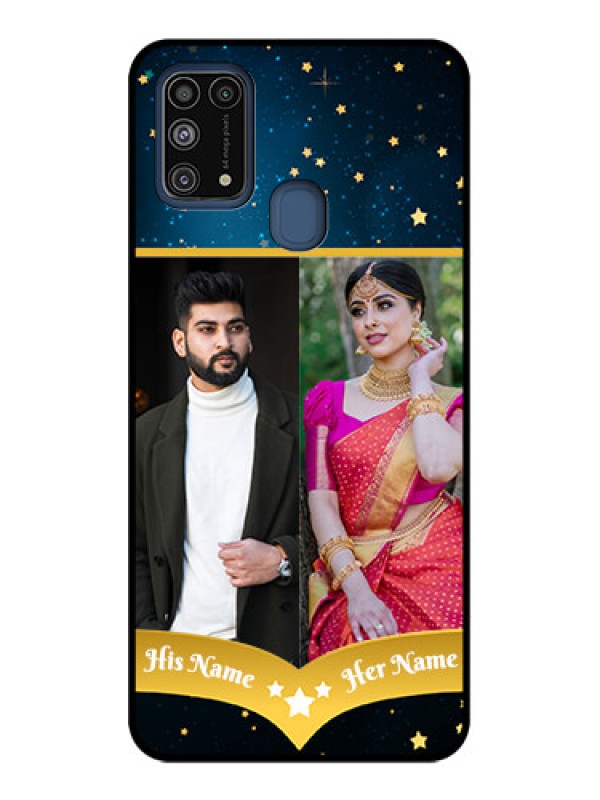 Custom Galaxy M31 Prime Edition Custom Metal Phone Case - Galaxy Stars Backdrop Design