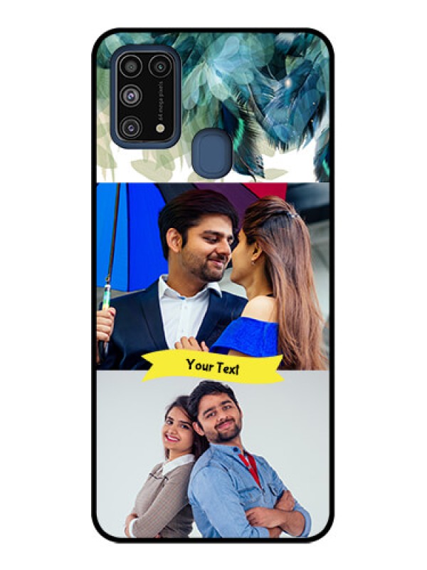 Custom Galaxy M31 Prime Edition Custom Metal Phone Case - Image With Boho Peacock Feather Design