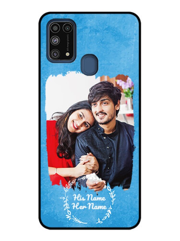 Custom Galaxy M31 Prime Edition Custom Metal Phone Case - Blue Color Vintage Design