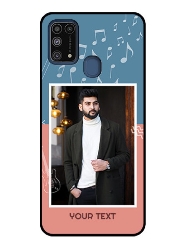 Custom Galaxy M31 Prime Edition Custom Metal Phone Case - With Color Musical Note Design