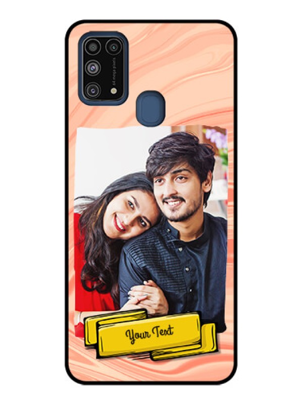 Custom Galaxy M31 Prime Edition Custom Metal Phone Case - Marble Texture Design