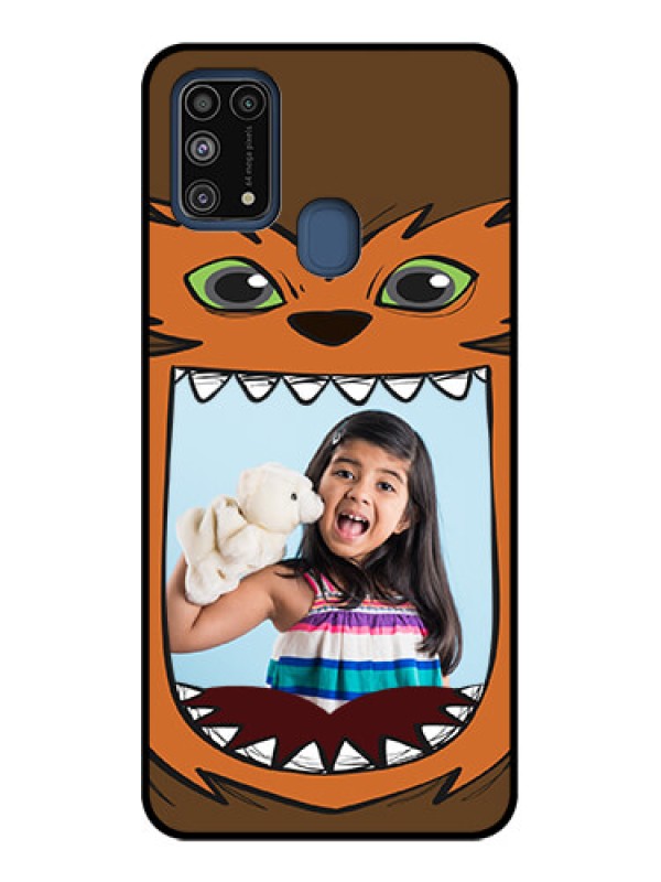 Custom Galaxy M31 Prime Edition Custom Metal Phone Case - Owl Monster Back Case Design