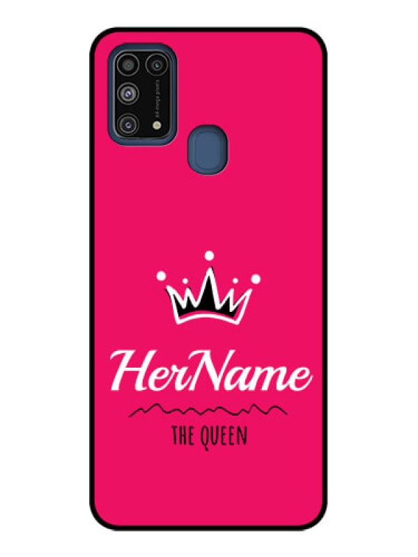 Custom Galaxy M31 Prime Edition Custom Metal Phone Case - Queen With Name Design