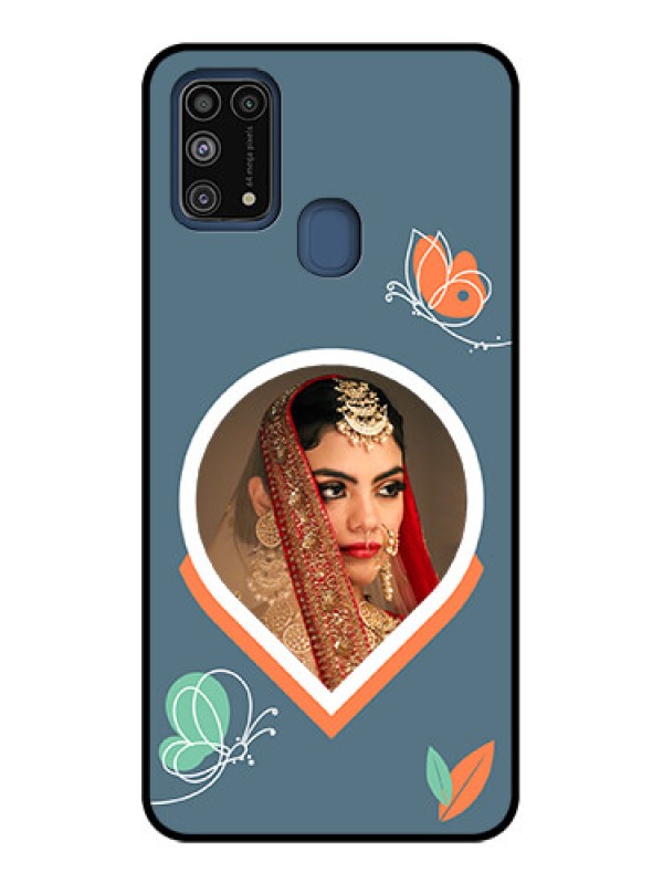 Custom Galaxy M31 Prime Edition Custom Metal Phone Case - Droplet Butterflies Design