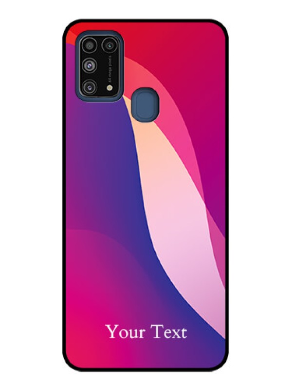 Custom Galaxy M31 Prime Edition Custom Metal Phone Case - Digital Abstract Overlap Design