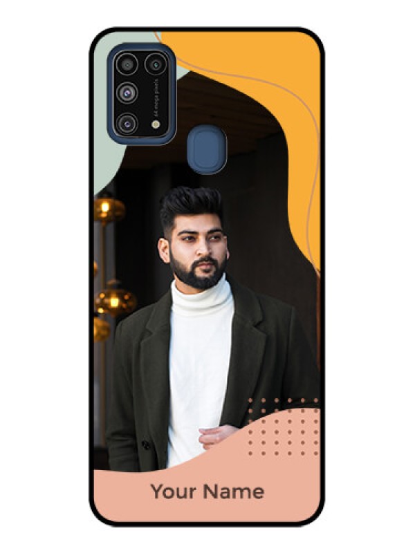 Custom Galaxy M31 Prime Edition Custom Metal Phone Case - Tri - Coloured Overlay Design