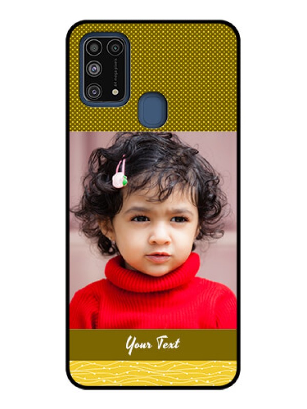 Custom Galaxy M31 Custom Metal Phone CaseSimple Green Color Design