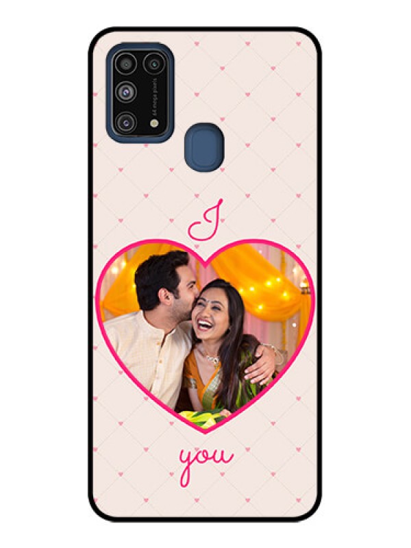 Custom Galaxy M31 Custom Metal Phone CaseHeart Shape Design
