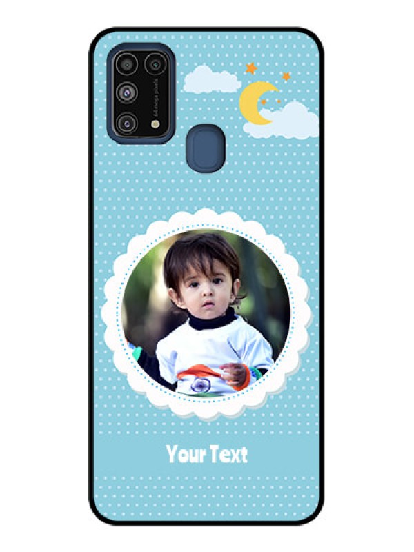 Custom Galaxy M31 Custom Metal Phone CaseViolet Pattern Design