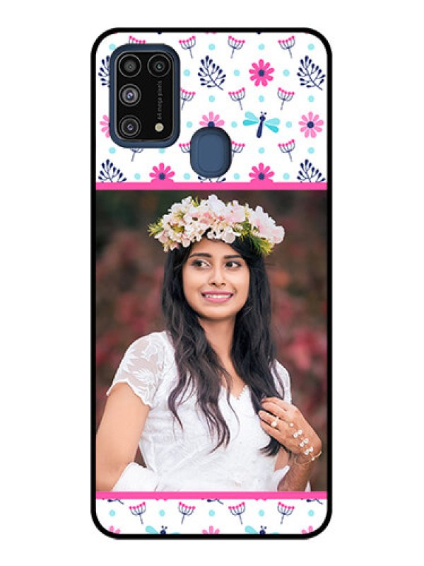 Custom Galaxy M31 Custom Metal Phone CaseColorful Flower Design