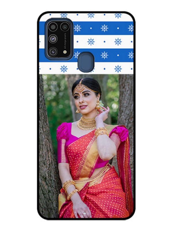 Custom Galaxy M31 Custom Metal Phone CaseSnow Pattern Design