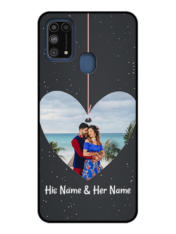 Custom Galaxy M31 Custom Metal Phone CaseHanging Heart Design