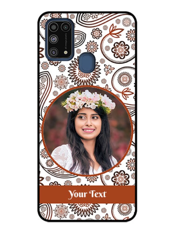 Custom Galaxy M31 Custom Metal Phone CaseAbstract Flower Design