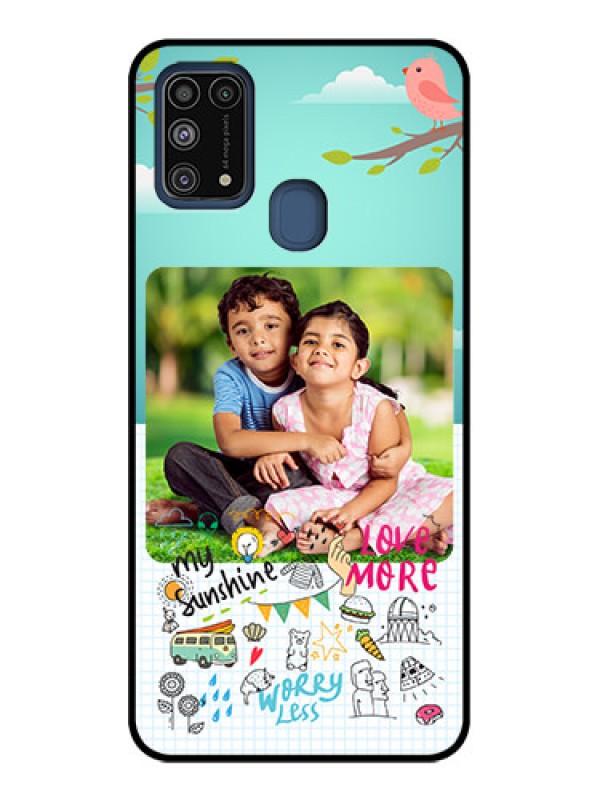 Custom Galaxy M31 Custom Metal Phone CaseDoodle Love Design
