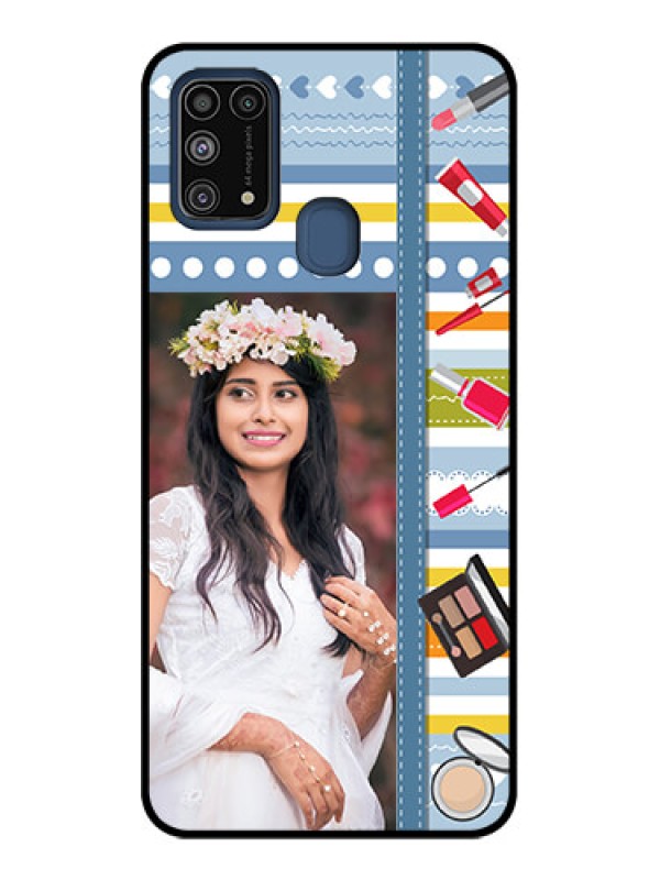 Custom Galaxy M31 Custom Metal Phone CaseMakeup Icons Design
