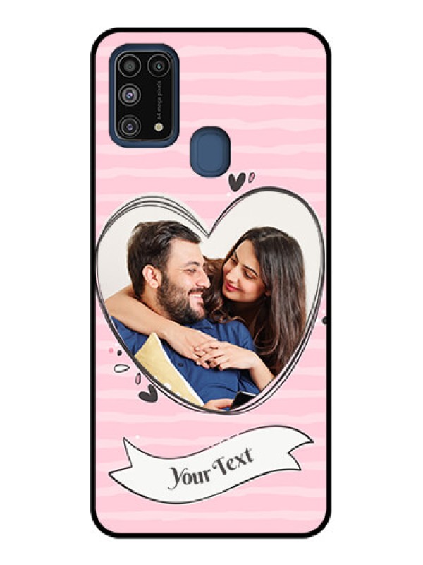 Custom Galaxy M31 Custom Metal Phone CaseVintage Heart Design