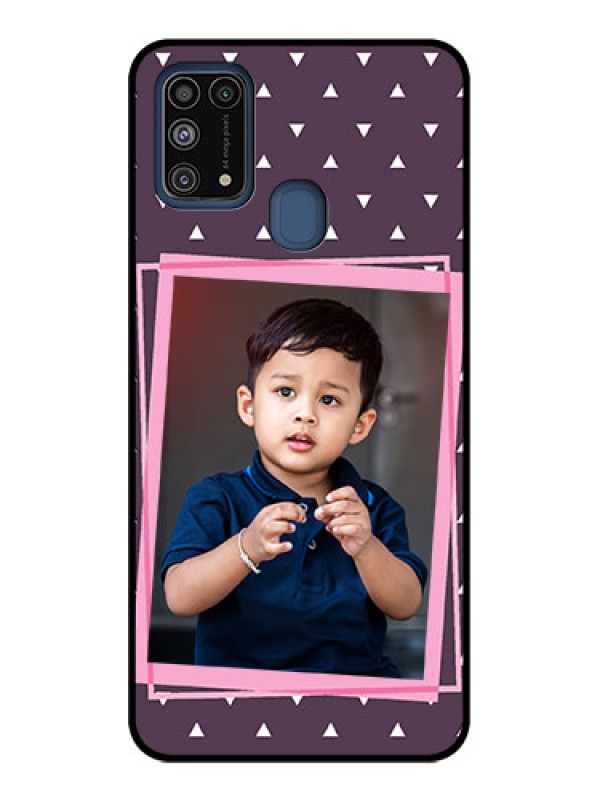 Custom Galaxy M31 Custom Metal Phone CaseTriangle Pattern Dotted Design