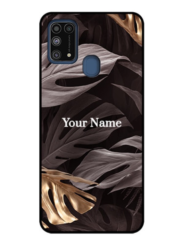 Custom Galaxy M31 Custom Metal Phone CaseWild Leaves Digital Paint Design