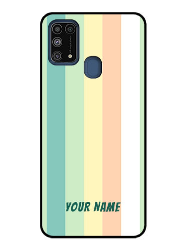 Custom Galaxy M31 Custom Metal Phone CaseMulti - Colour Stripes Design