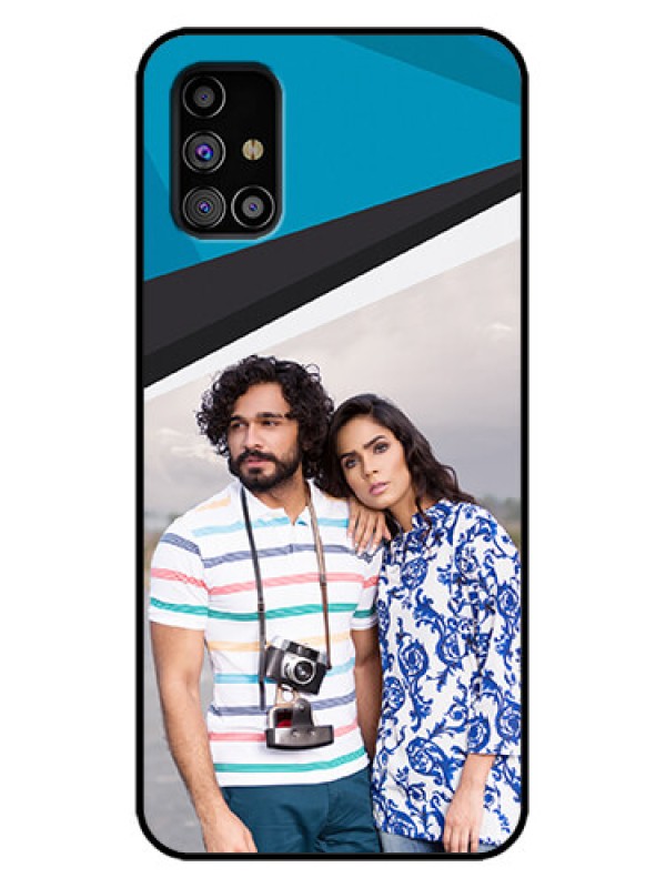 Custom Galaxy M31s Custom Metal Phone Case - Simple Pattern Photo Upload Design