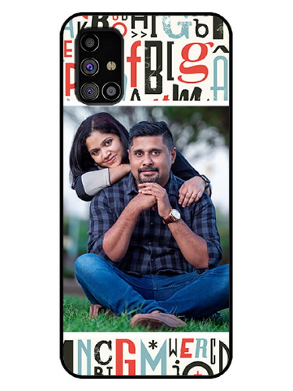 Custom Galaxy M31s Custom Metal Phone Case - Alphabet Design