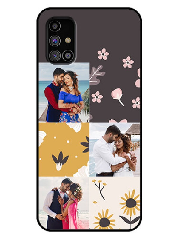 Custom Galaxy M31s Custom Metal Phone Case - 3 Images With Floral Design