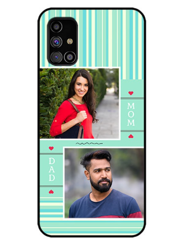 Custom Galaxy M31s Custom Metal Phone Case - Mom and Dad Pic Design