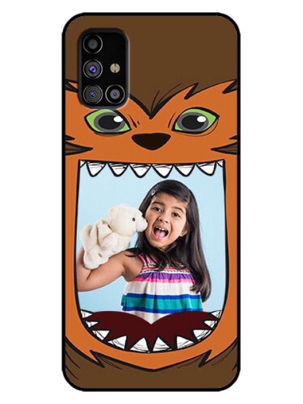 Custom Galaxy M31s Custom Metal Phone Case - Owl Monster Back Case Design