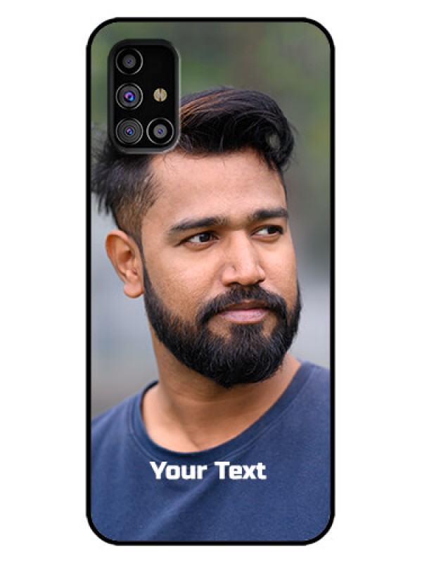 Custom Galaxy M31s Custom Metal Phone Case - Photo With Text Design