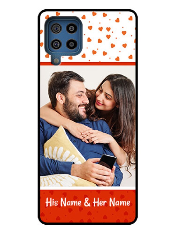 Custom Galaxy M32 4G Prime Edition Custom Metal Phone Case - Orange Love Symbol Design