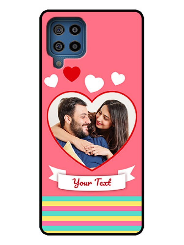 Custom Galaxy M32 4G Prime Edition Custom Metal Phone Case - Love Shapes Doodle Design