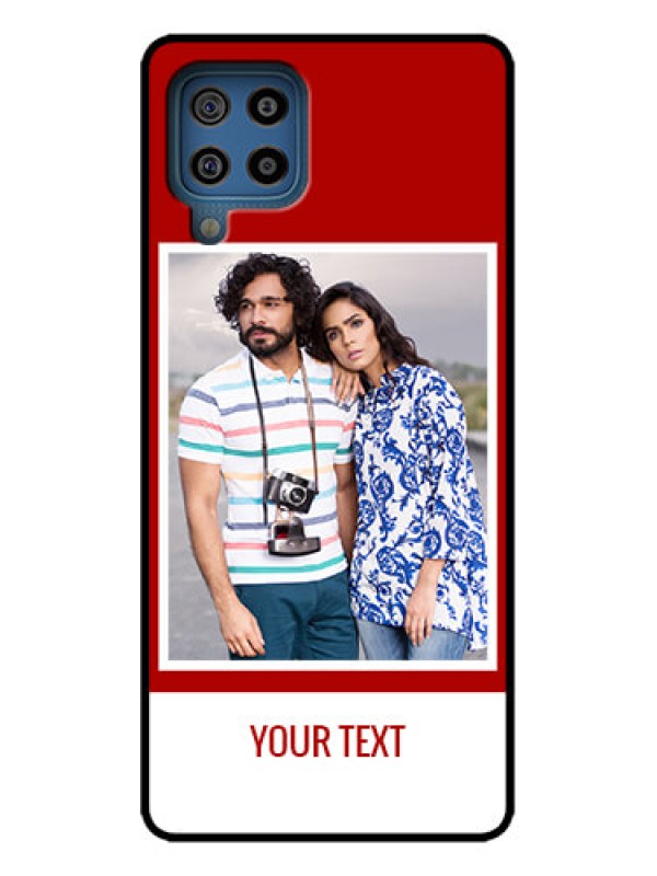 Custom Galaxy M32 4G Prime Edition Custom Metal Phone Case - Red Color Design