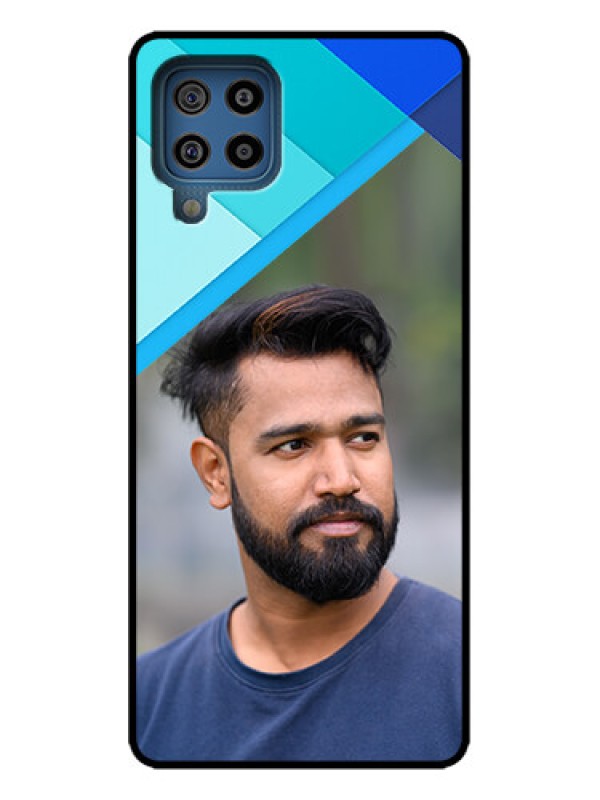 Custom Galaxy M32 4G Prime Edition Custom Metal Phone Case - Blue Pattern Design