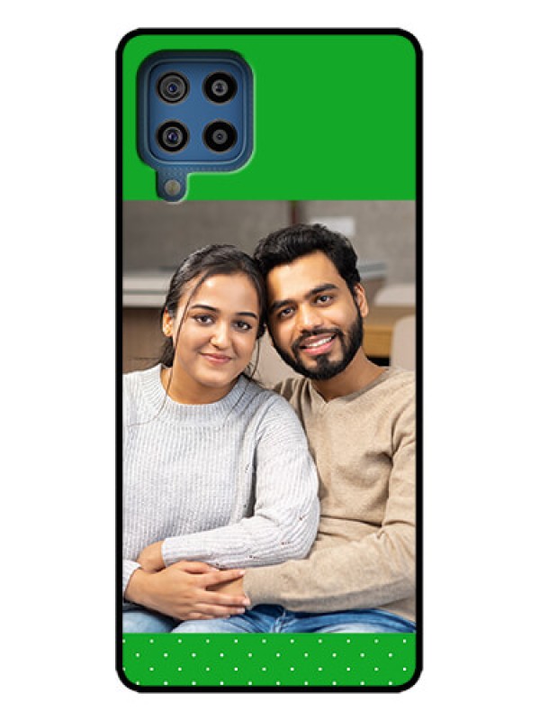 Custom Galaxy M32 4G Prime Edition Custom Metal Phone Case - Green Pattern Design