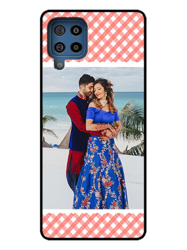 Custom Galaxy M32 4G Prime Edition Custom Metal Phone Case - Pink Pattern Design