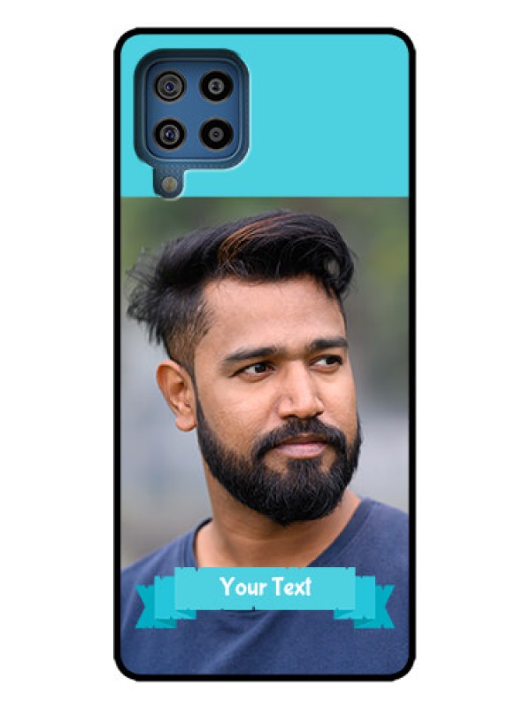 Custom Galaxy M32 4G Prime Edition Custom Metal Phone Case - Blue Color Design